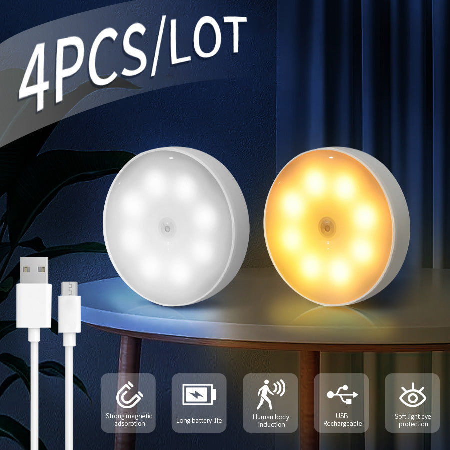 LED Light Pods with Motion Sensor, USB Rechargeable (Buy More, Get More)